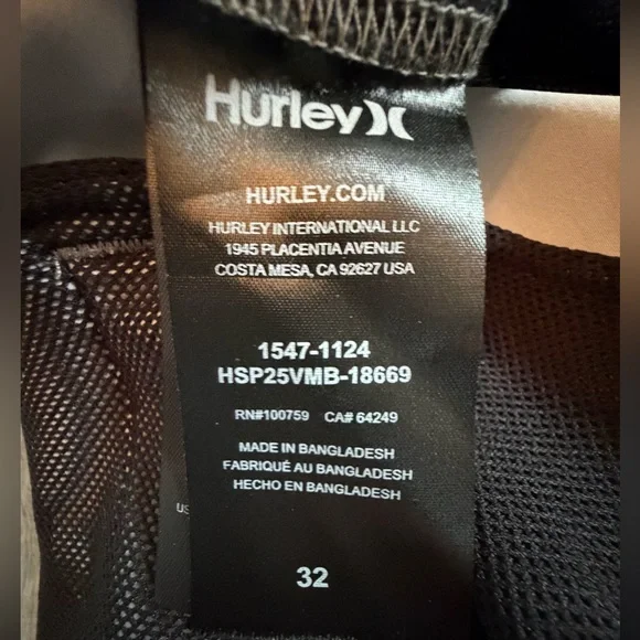 Hurley Men's Flat Front Shorts - 32W - Navy, Grey, Charcoal - 3-Pack - Lot of 3 - Picture 5 of 9